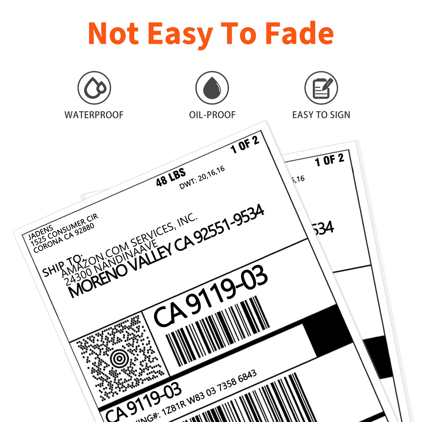 Gloryang 4x6" Shipping Labels - FanFold (500 Labels)
