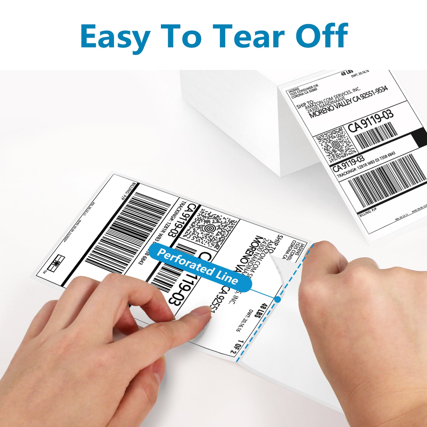 Gloryang 4x6" Shipping Labels - FanFold (500 Labels)