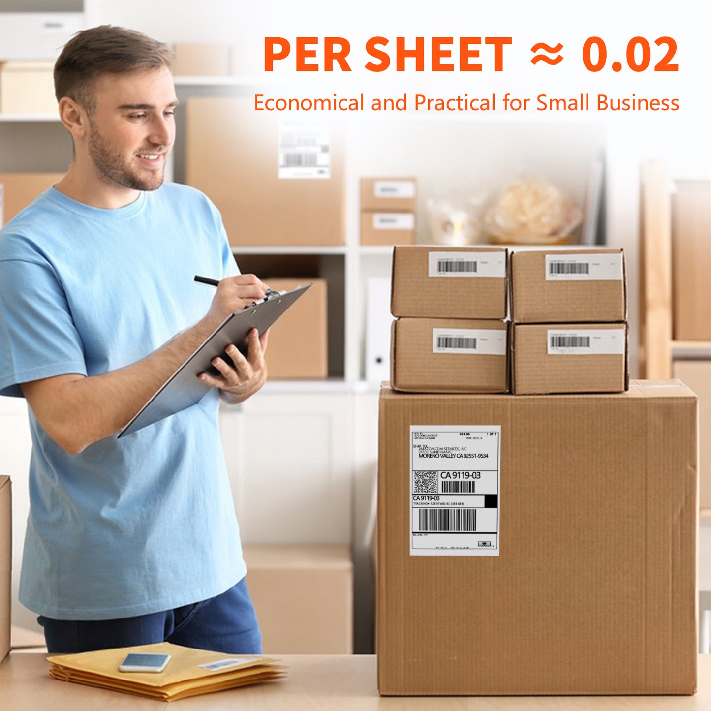 Gloryang 4x6" Shipping Labels - FanFold (500 Labels)