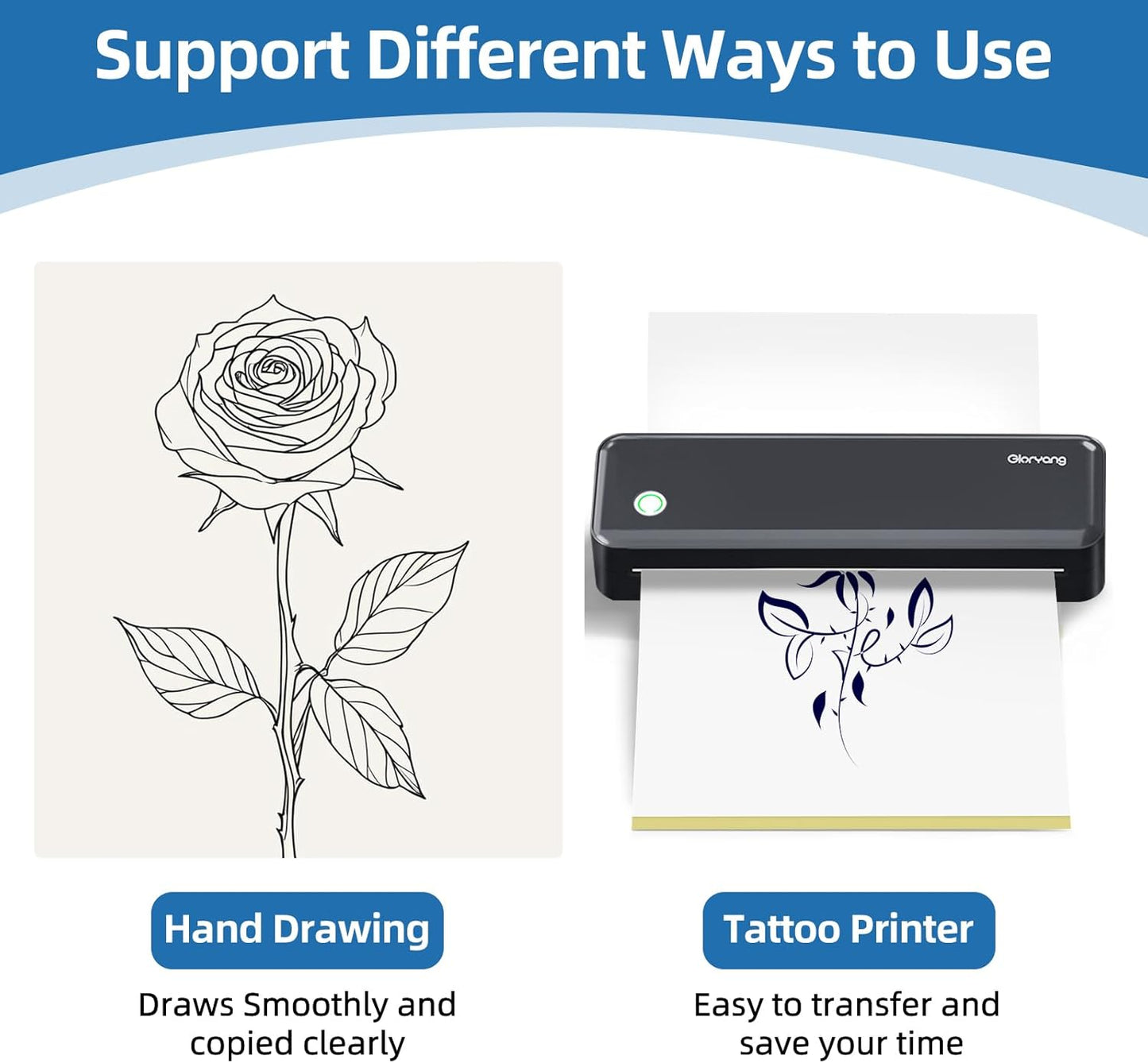 Gloryang 126BT Thermal Tattoo Transfer Paper - 40 Sheets A4 Size