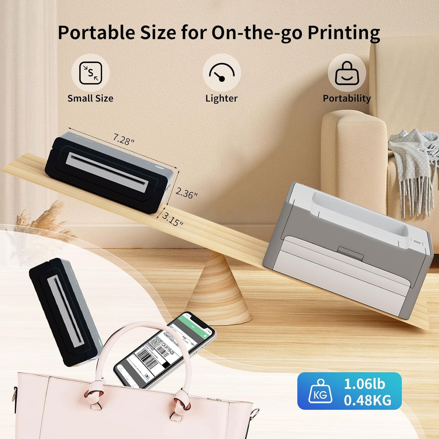 Gloryang 668BT Bluetooth Thermal Shipping Label Printer