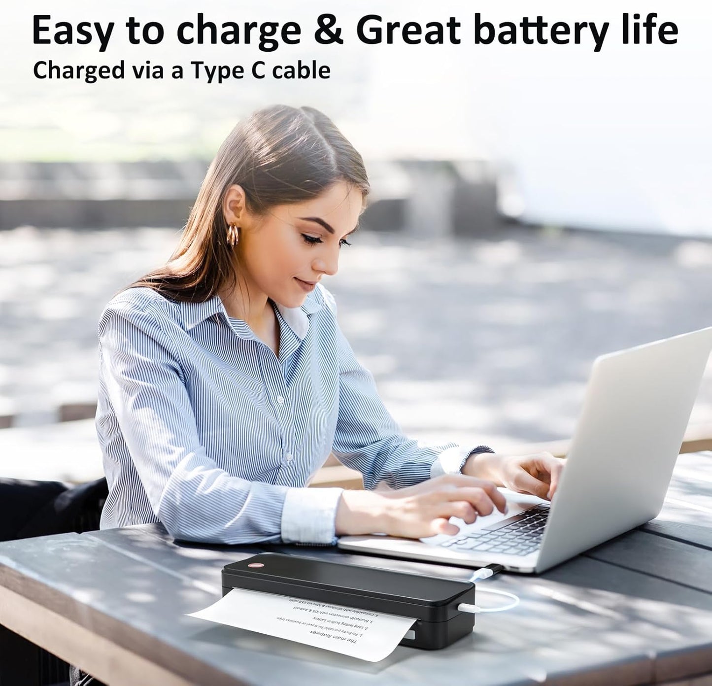 Gloryang PD-A4 Wireless Portable Thermal Printer