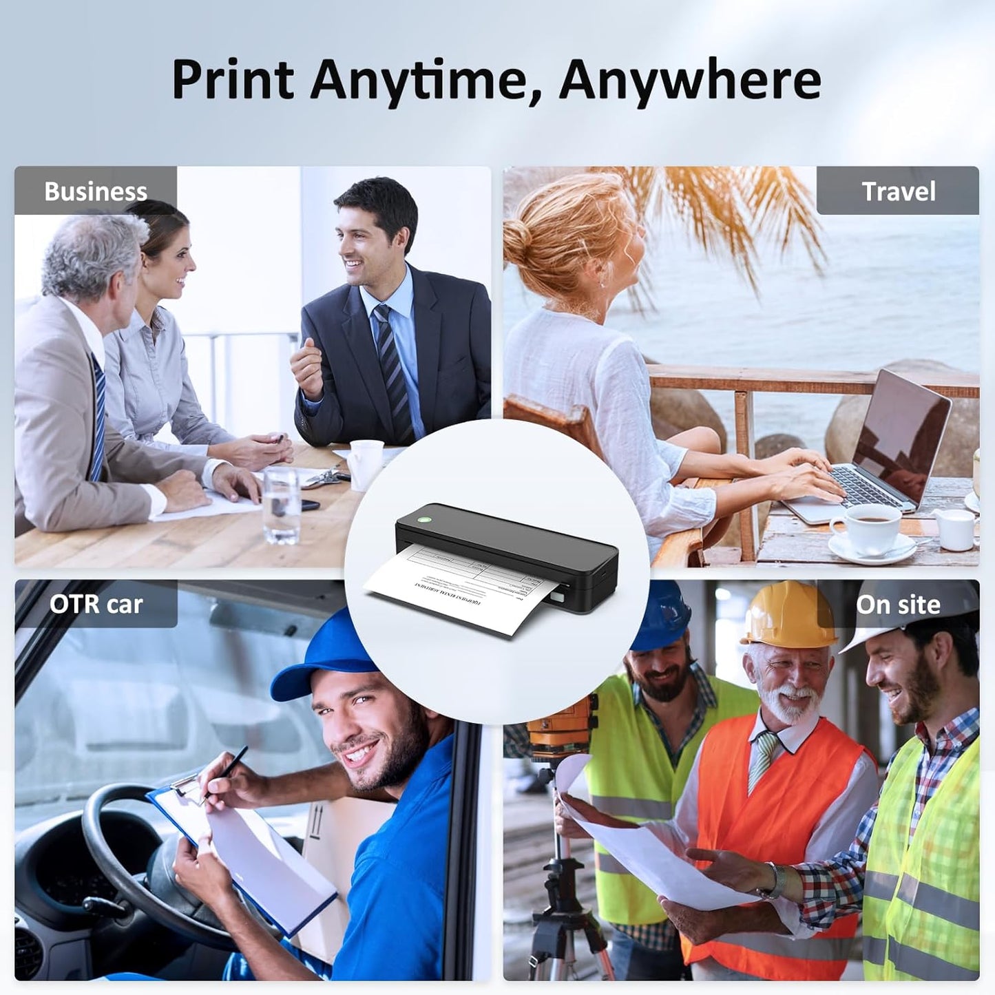 Gloryang PD-A4 Wireless Portable Thermal Printer