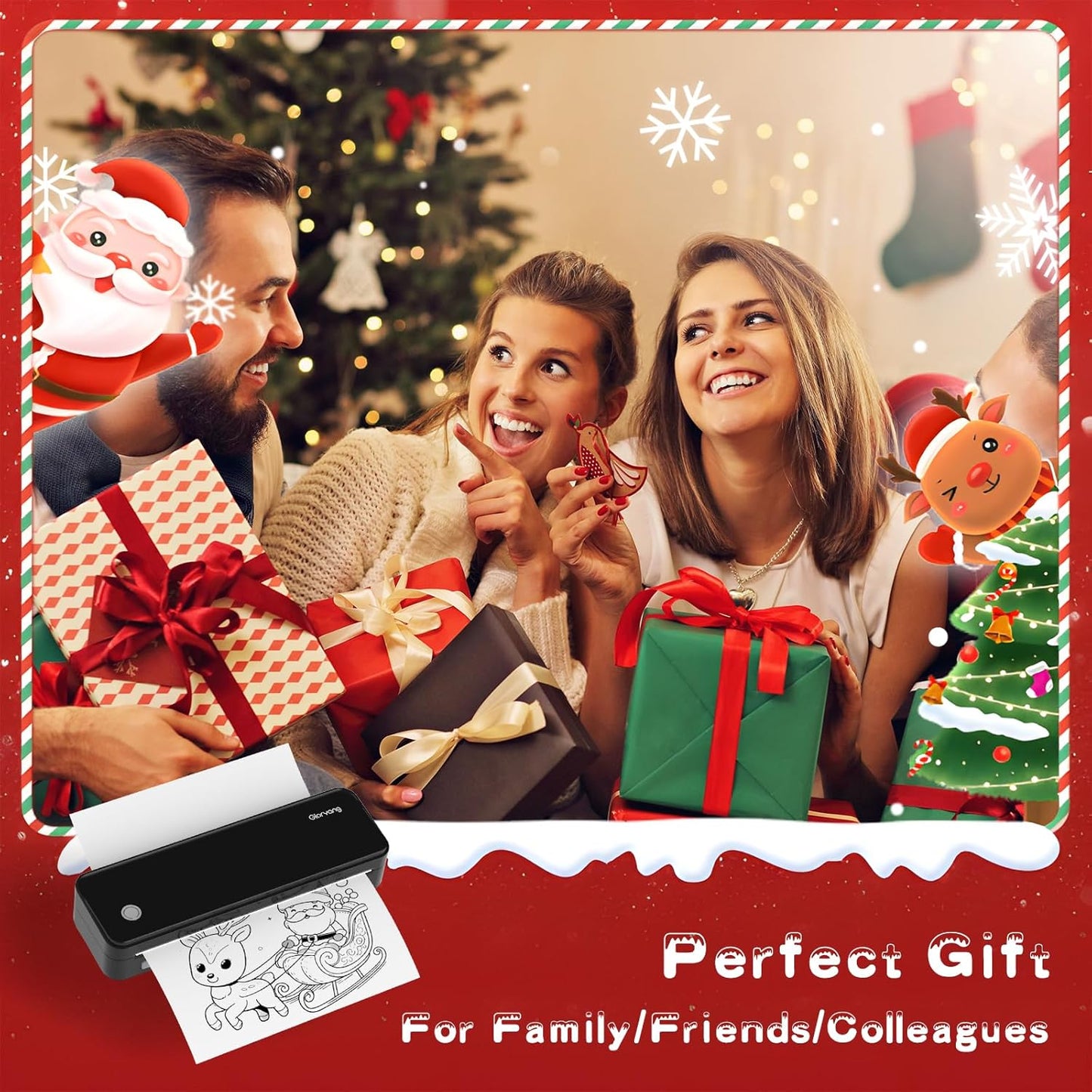 Gloryang PD-A4 Wireless Portable Thermal Printer