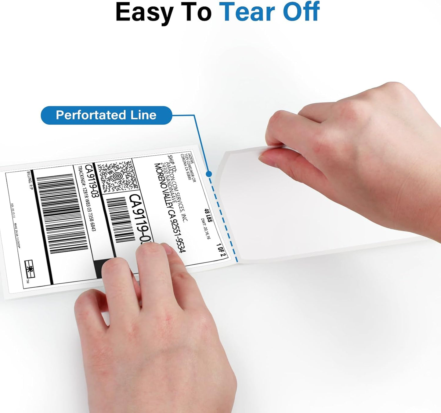 Gloryang 4x6" Shipping Labels - FanFold (500 Labels)