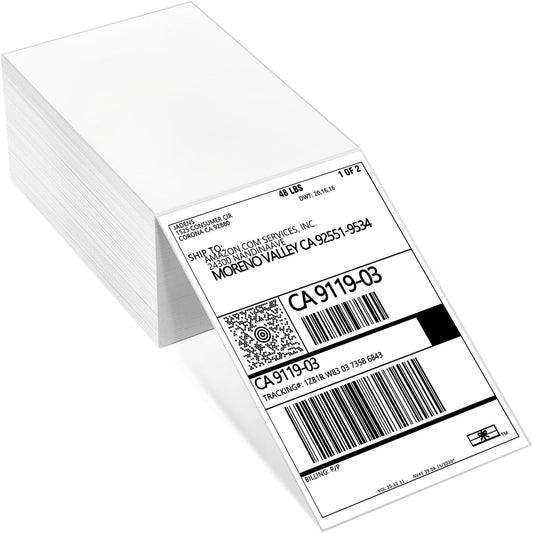 Gloryang 4x6" Shipping Labels - FanFold (500 Labels)