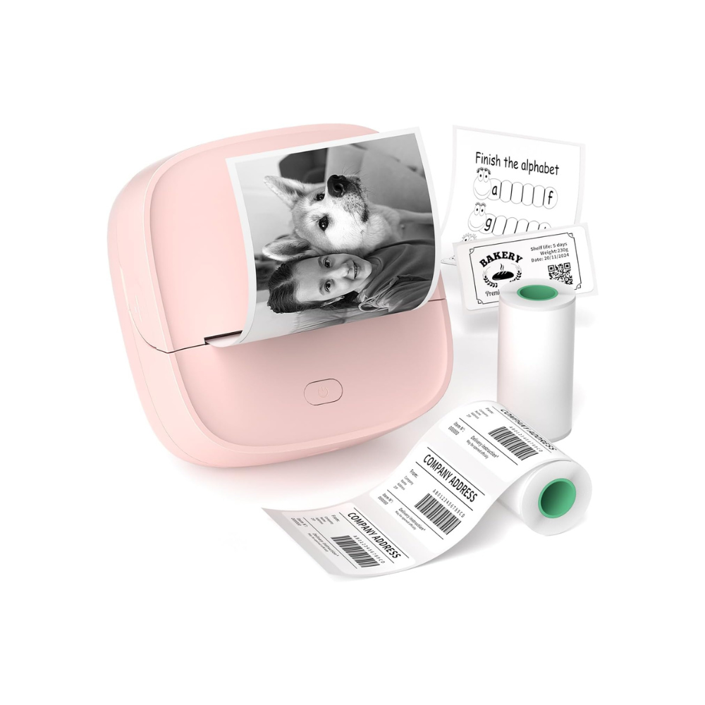 JD-23 Mini Thermal Sticker Printer Pink