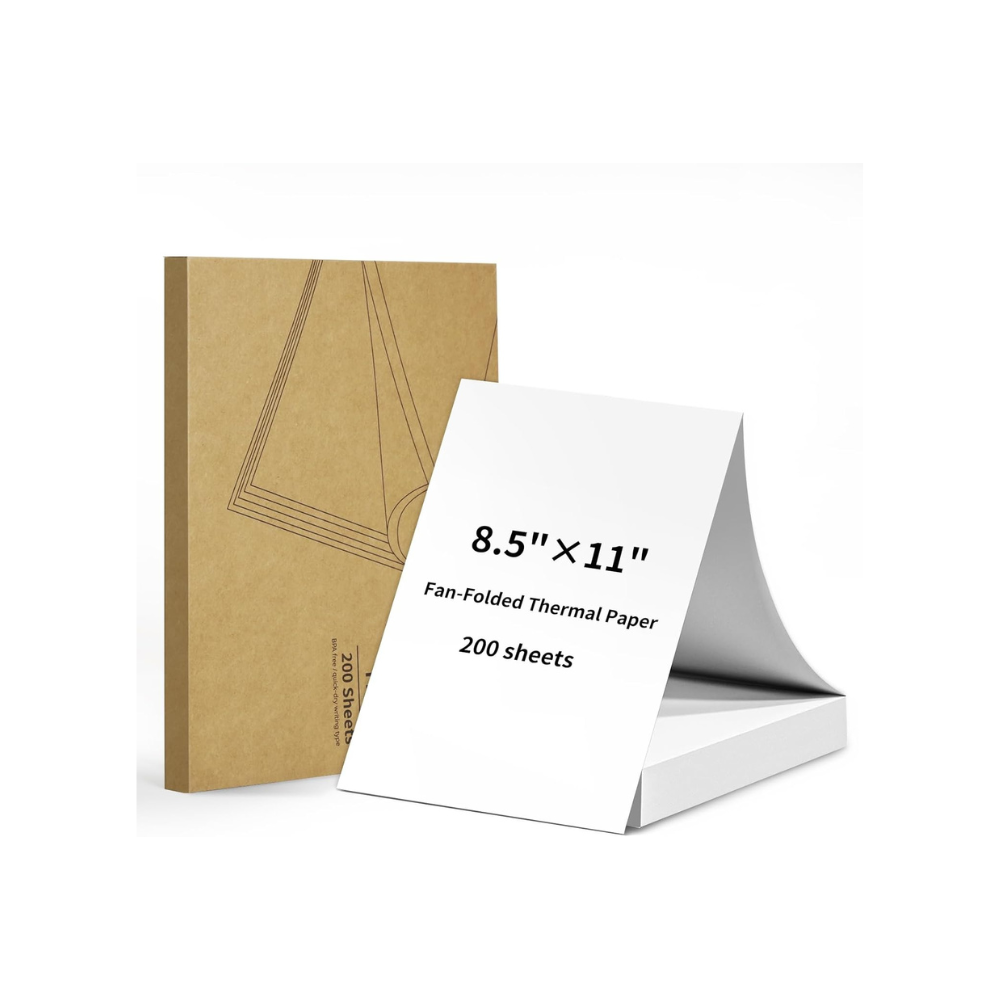 Gloryang PD-A4 Thermal Printer Paper 8.5''x11'' US Letter 200 Sheets