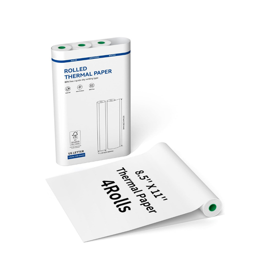 Gloryang PD-A4 Thermal Printer Paper 8.5''x11'' US Letter 4 Rolls