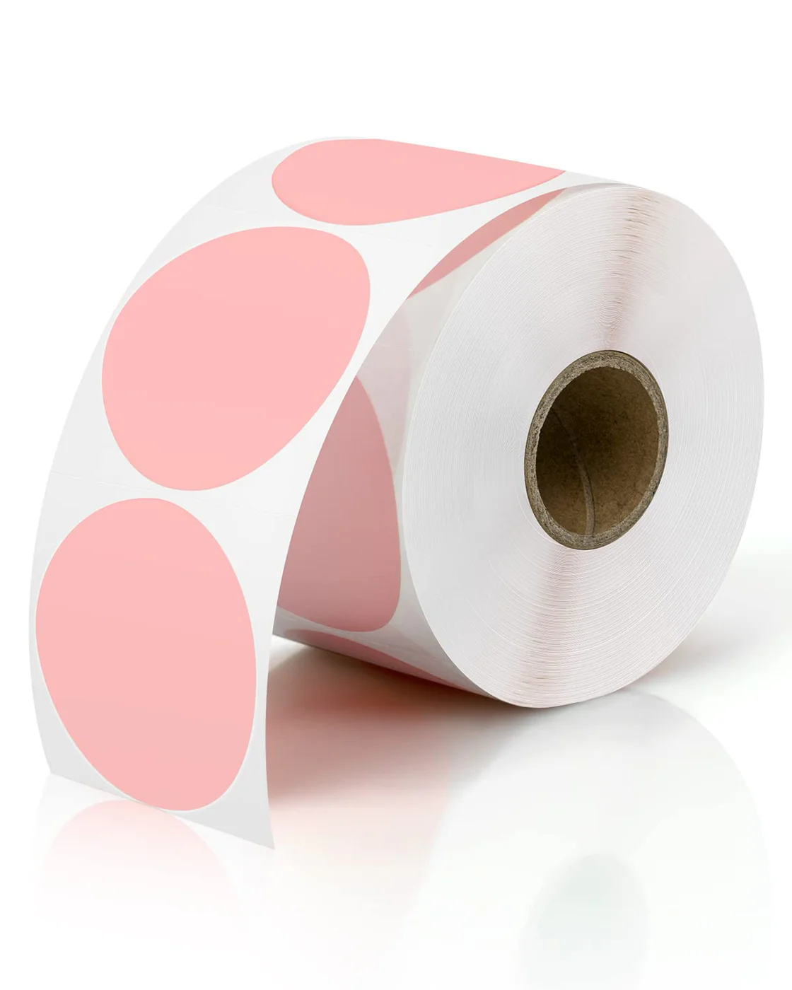 Gloryang 2inch Self-Adhesive Label Circle Sticker Label Pink Color