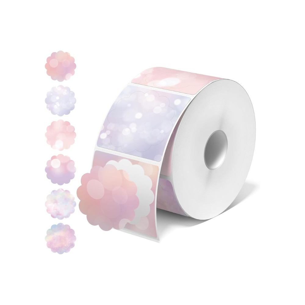 Gloryang 2" x 2" Thermal Printer Labels - 750 Labels/Roll Bubble