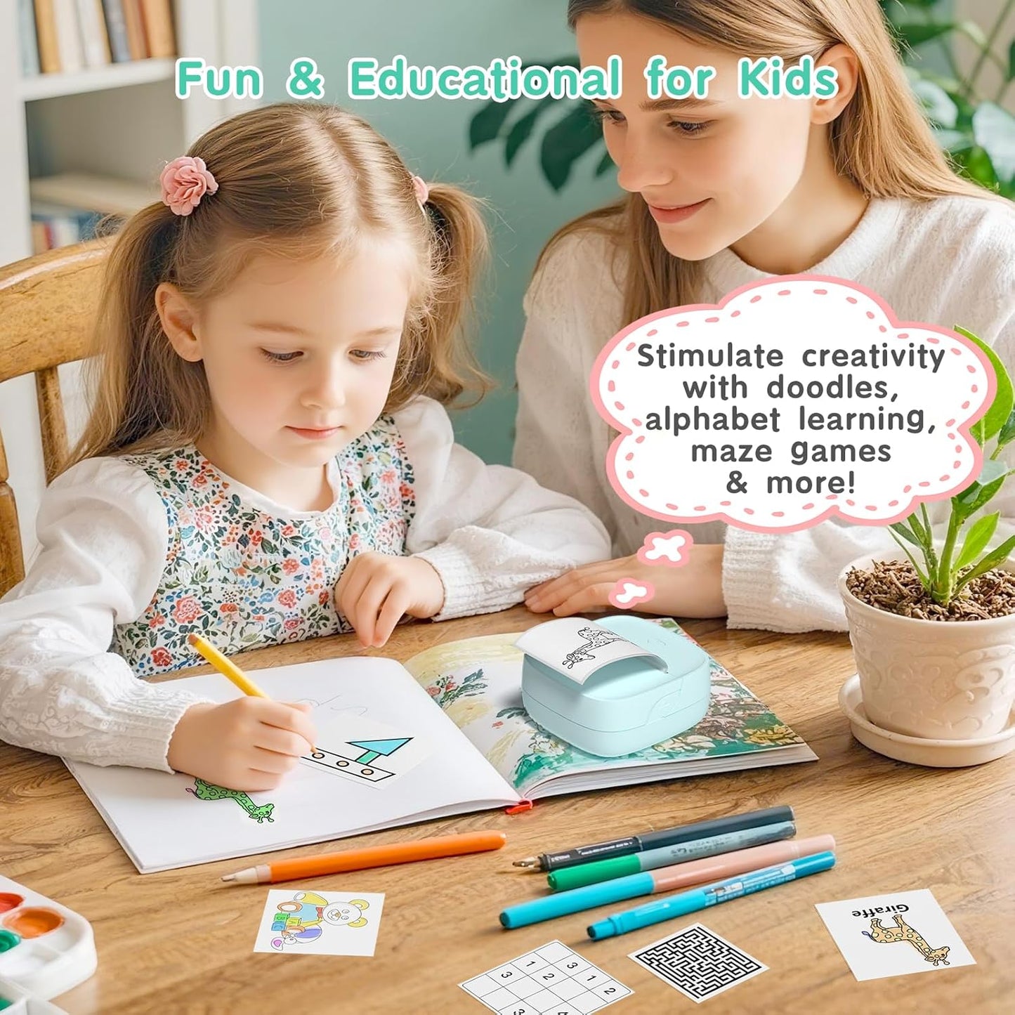 JD-23 Mini Thermal Sticker Printer Green