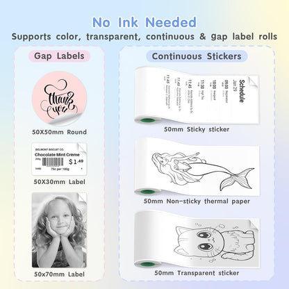 JD-23 Mini Thermal Sticker Printer White