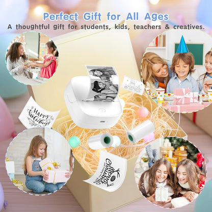 JD-23 Mini Thermal Sticker Printer White