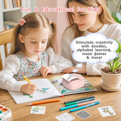 JD-23 Mini Thermal Sticker Printer Pink