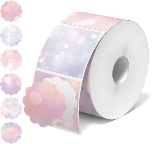 Gloryang 2" x 2" Thermal Printer Labels - 750 Labels/Roll Bubble