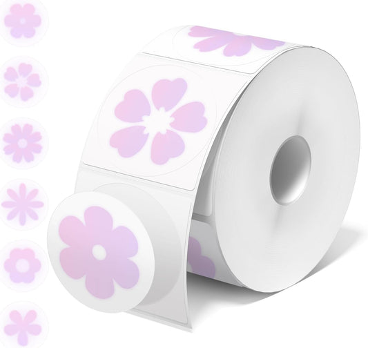 Gloryang 2" x 2" Thermal Printer Labels - 750 Labels/Roll Flower