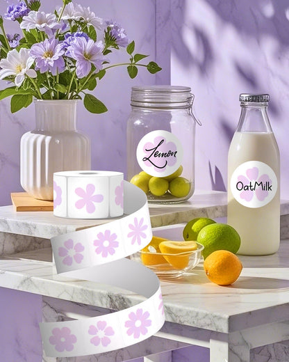 Gloryang 2" x 2" Thermal Printer Labels - 750 Labels/Roll Flower