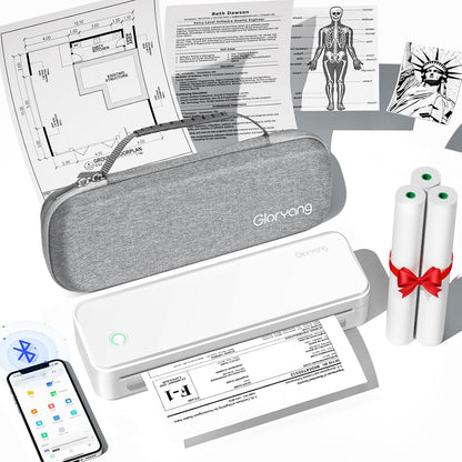 Gloryang PD-A4 Wireless Portable Thermal Printer White