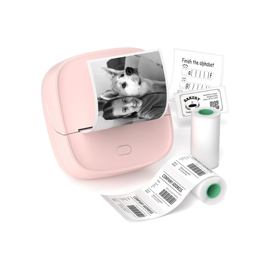 JD-23 Mini Thermal Sticker Printer Pink