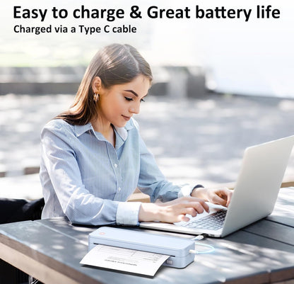 Gloryang PD-A4 Wireless Portable Thermal Printer Blue