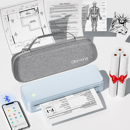 Gloryang PD-A4 Wireless Portable Thermal Printer Blue
