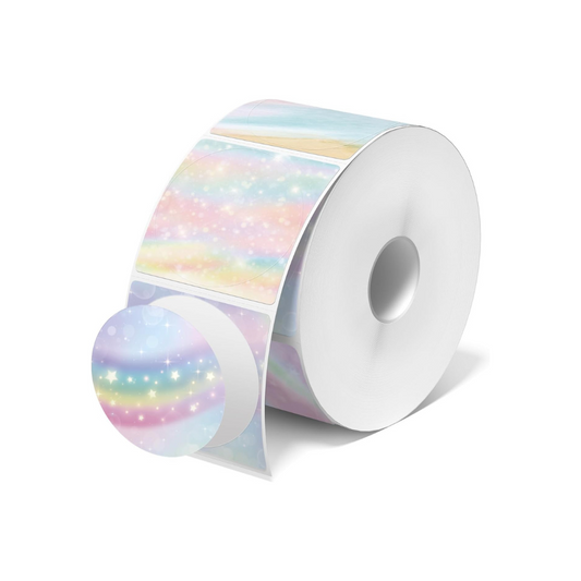 Gloryang 2" x 2" Thermal Printer Labels - 750 Labels/Roll Rainbow