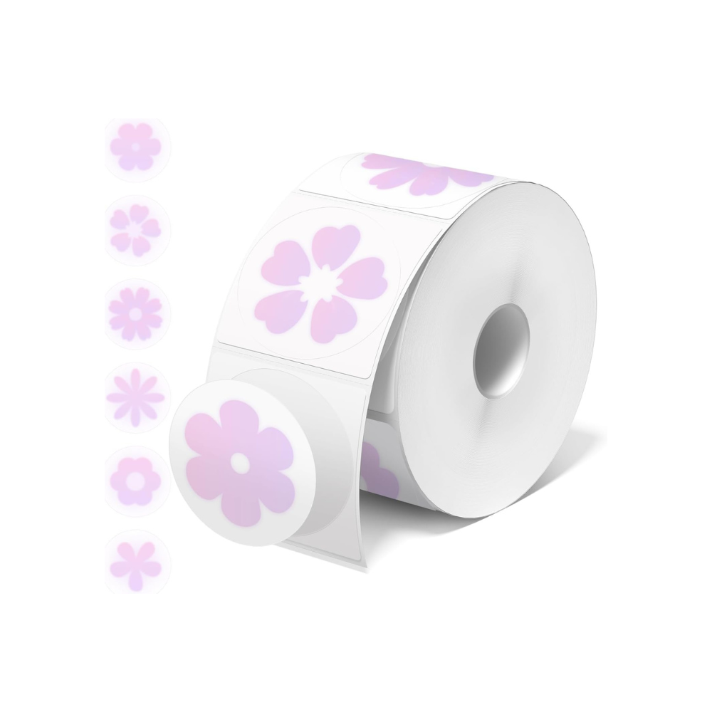 Gloryang 2" x 2" Thermal Printer Labels - 750 Labels/Roll Flower