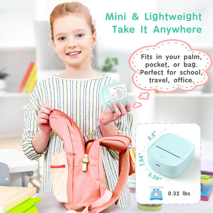 JD-23 Mini Thermal Sticker Printer Green