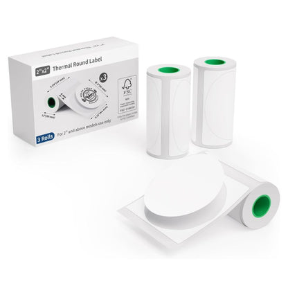 JD-23 Sticker Printer 2 Inch Round Thermal Sticker Paper White